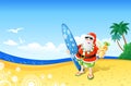 Christmas Santa on the Beach