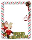 Christmas Santa Border illustration 3D Royalty Free Stock Photo