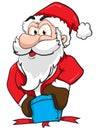 Christmas santa cartoon character with red color