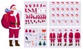 Christmas Santa Character Creation and Face Animation Set With deer, snowman, Tree, Gifts, sleigh, and Different Actions
