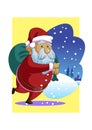 Christmas santa claus cartoon vactor