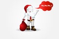 Christmas Santa Claus -3D small people Royalty Free Stock Photo