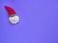 Christmas santa claus decoration on purple background. Royalty Free Stock Photo