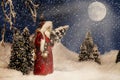 Christmas Santa Claus Full Moon