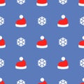 Christmas Santa Claus hat art seamless pattern Royalty Free Stock Photo