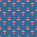 Christmas Santa Claus hat art seamless pattern Royalty Free Stock Photo