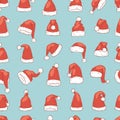 Christmas Santa Claus hat vector noel isolated illustration New Year Christians Xmas party design decoration hats