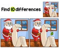 Christmas Santa Claus List Find The Differences
