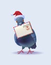 Christmas Santa Claus Post Pigeon Royalty Free Stock Photo