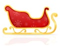 Christmas santa claus sleigh stock vector illustration Royalty Free Stock Photo