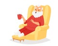 Christmas Santa Claus vector character pose illustration