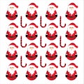 Christmas Santa Claus vector icons, cartoon Royalty Free Stock Photo