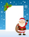 Christmas Santa Claus Vertical Frame Royalty Free Stock Photo