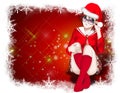 Christmas, Santa Claus women Background Royalty Free Stock Photo