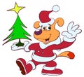 Christmas santa dog Royalty Free Stock Photo