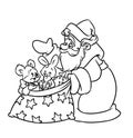 Christmas Santa gifts Coloring page