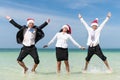 Christmas Santa Hat Business Travel Vacations Concept