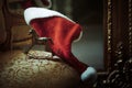 Christmas Santa Hat With Rocking Horse