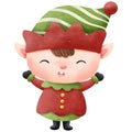 Christmas Santa Helper Illustration Royalty Free Stock Photo