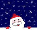 Christmas Santa retro blank banner