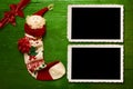 Christmas Santa two photo frames Royalty Free Stock Photo