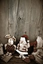 Christmas Santa vintage card background