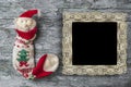 Christmas Santa vintage frame