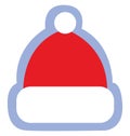 Christmas santas red hat, icon