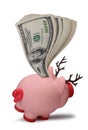 Christmas savings piggy bank Royalty Free Stock Photo