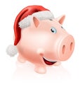 Christmas savings piggy bank Royalty Free Stock Photo