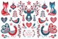 Christmas Scandinavian Folk Art Design collection set