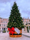 Christmas scene outdoors in London Royalty Free Stock Photo