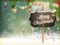 Christmas scene, village. EPS 10 Royalty Free Stock Photo