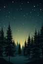 christmas scenes, christmas forest, dark blue christmas trees, night stars, christmas background