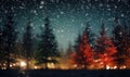 christmas scenes, christmas forest, dark blue christmas trees, night stars, christmas background