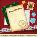 Christmas scrapbook elements template.