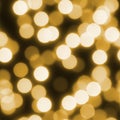 Christmas seamless background of gold bokeh lights