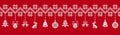 Christmas seamless background. Knit red pattern. Vector illustration Royalty Free Stock Photo