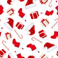 Christmas seamless background. Vector illustration. Royalty Free Stock Photo