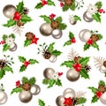 Christmas seamless background. Vector illustration. Royalty Free Stock Photo
