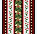 Christmas seamless border with flowers poinsettia, holly berry and firs. Vector. Royalty Free Stock Photo