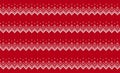 Christmas Seamless Borders. Knit Red Pattern. Knitted Sweater Texture. Xmas Winter Geometric Background