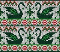 Christmas seamless knitted background. Royalty Free Stock Photo