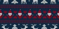 Christmas seamless knitted pattern background, Christmas and New Year Royalty Free Stock Photo