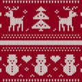 Christmas seamless knitted pattern background, Christmas and New Year Royalty Free Stock Photo