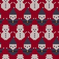 Christmas seamless knitted pattern background, Christmas Royalty Free Stock Photo