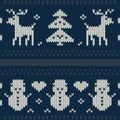 Christmas seamless knitted pattern background, Christmas Royalty Free Stock Photo