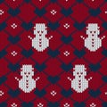 Christmas seamless knitted pattern background, Christmas Royalty Free Stock Photo