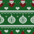 Christmas seamless knitted pattern background, Christmas Royalty Free Stock Photo