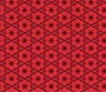 Christmas seamless lace pattern. Geometric mosaic background Red and gold kaleidoscope. Oriental ornament